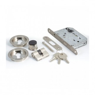 KIT PUERTA CORREDERA C/CILINDRO NIQUEL SATINADO 7091 HD