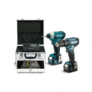 KIT COMBO CLX228SMX1 (ATORNILLADOR IMPACTO TD110D+TALADRO PERCUTOR HP333D) + BATERIA 2 AMP MAKITA
