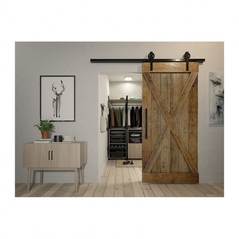 SISTEMA CORREDERA NEGRO C/FRENO C/GUIA 2 MT P/PTA MADERA A-SN-LOFT-200-20MN GTV