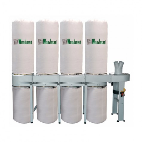 ASPIRADOR DE-750/3 TRIFASICO 7.5 HP 4 SACOS 1107032 WOODMAN