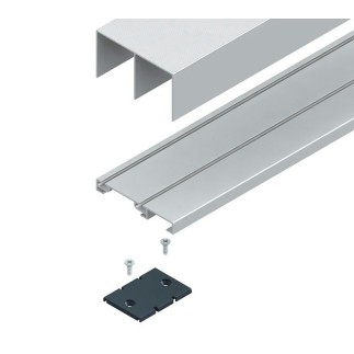 KIT CONJUNTO GUIAS KG75-20 (2 M.) PLATA MATE 312A02200 SYSKOR