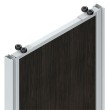 KIT PUERTA CORREDERA RECTO KP-TR16MIN-75 PLATA MATE 35M000A02 SYSKOR