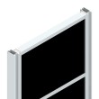 KIT PUERTA CORREDERA RECTO KP-TR19MIN-85 PLATA MATE 760000A02 SYSKOR