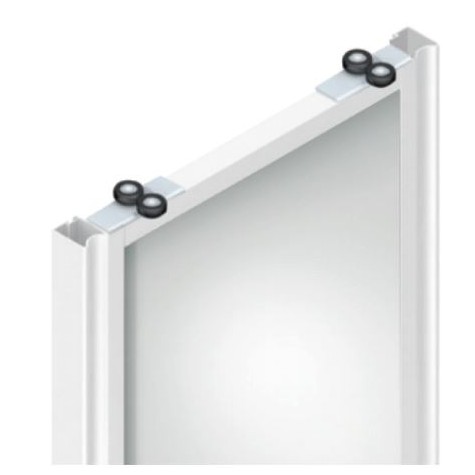 KIT PUERTA CORREDERA RECTO KP-TR16MIN-75 BLANCO 35M000A01 SYSKOR