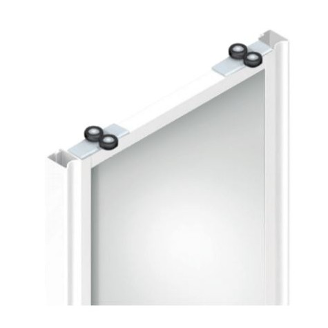 KIT PUERTA CORREDERA RECTO KP-TR16MIN-75 BLANCO CHAMONIX 35M000AM1 SYSKOR