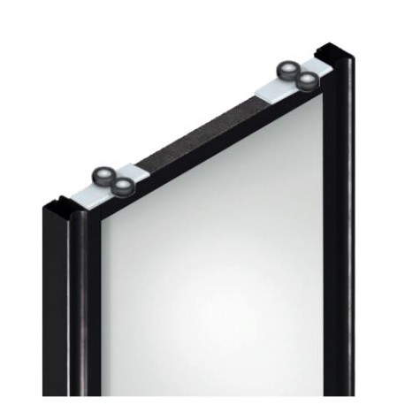 KIT PUERTA CORREDERA RECTO KP-TR16MIN-75 NEGRO 35M000AM9 SYSKOR