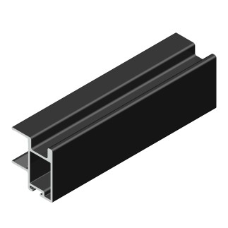 KIT PUERTA CORREDERA RECTO KP-TR16MIN-75 NEGRO 35M000AM9 SYSKOR 2
