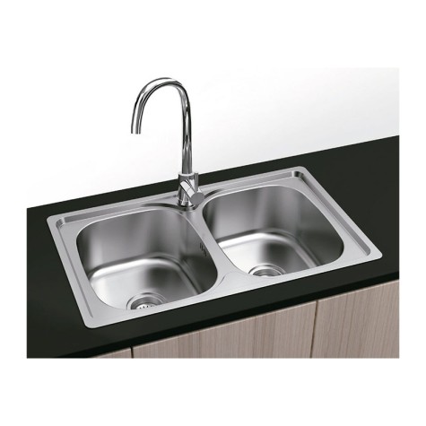FREGADERO 2S CUADRADO DUBLIN C/A. 800X480MM. F16741 P400