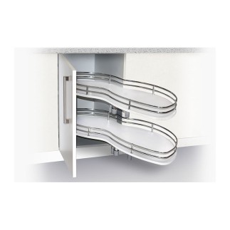 MECANISMO RINCON (RIÑON) SALE A IZQ. PTA 45CM F19036-1 CROMO BLANCO P400