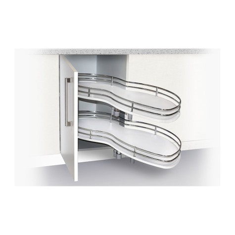 MECANISMO RINCON (RIÑON) SALE A IZQ. PTA 45CM F19036-1 CROMO BLANCO P400