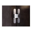 BISAGRA INVISIBLE K6100 CS (MUEBLE/ARMARIO) 5 PIV. 3 REG. CROMO SAT (KUBIKINA) KRONA