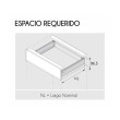 CAJON METALICO GRIS KIT 83X450 MM. DRAGON BOX MM01450A-G P400