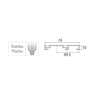 KIT CONJUNTO GUIAS 2 M. KBRICO29854-2 PLATA MATE P400 2