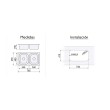 FREGADERO BAJO ENCIMERA 2 SENOS ATENAS 745X410MM. F16758 P400