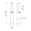 RETENEDOR DE PIE 10-120X25 CROMO MATE COD. 8182 AMIG