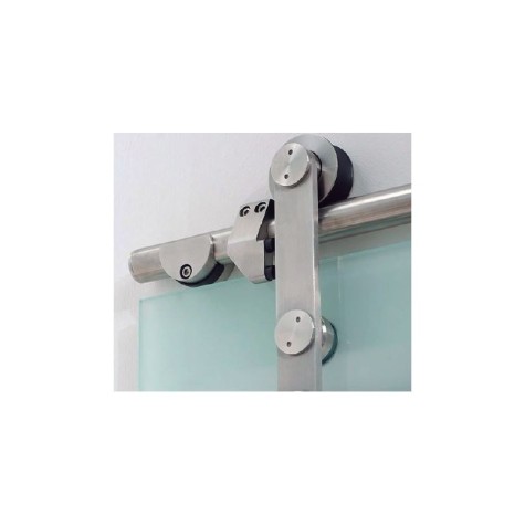 SISTEMA CORREDERA INOX P/PTA CRISTAL (SIN BARRA) MOD. 12024 HD