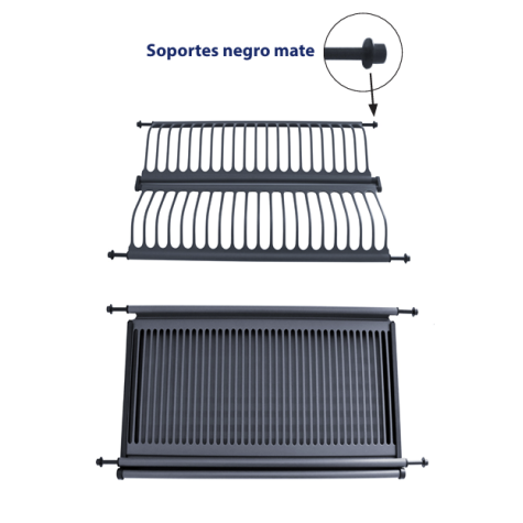 Escurreplatos inox antracita