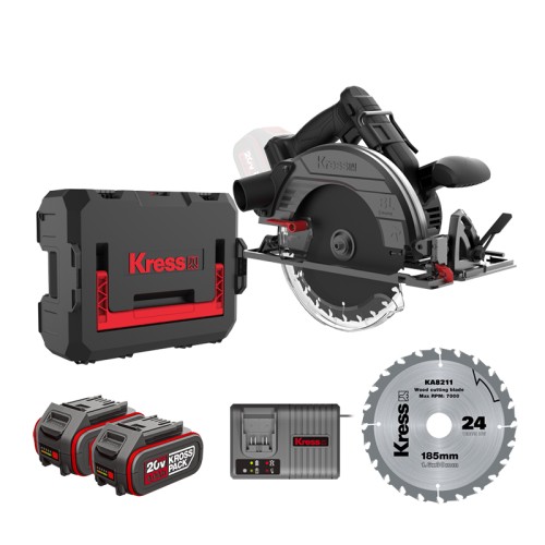 SIERRA CIRCULAR KUE15 185MM. 20V. 2 BAT. 4AH 11102802000 KRESS