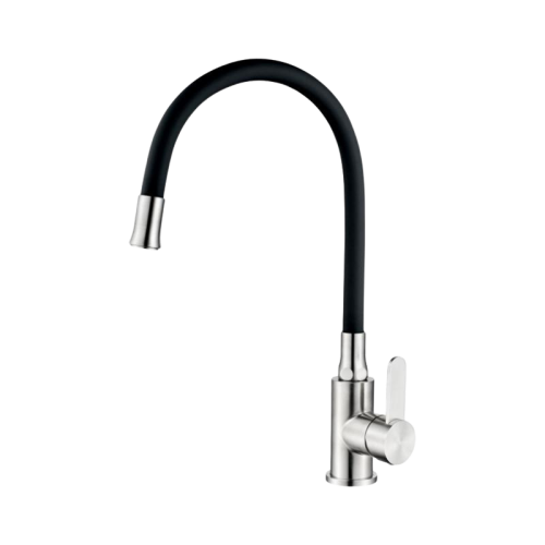 GRIFO MONOMANDO FREGADERO FLEXIBLE INOX 304-NEGRO M22119-2 P685