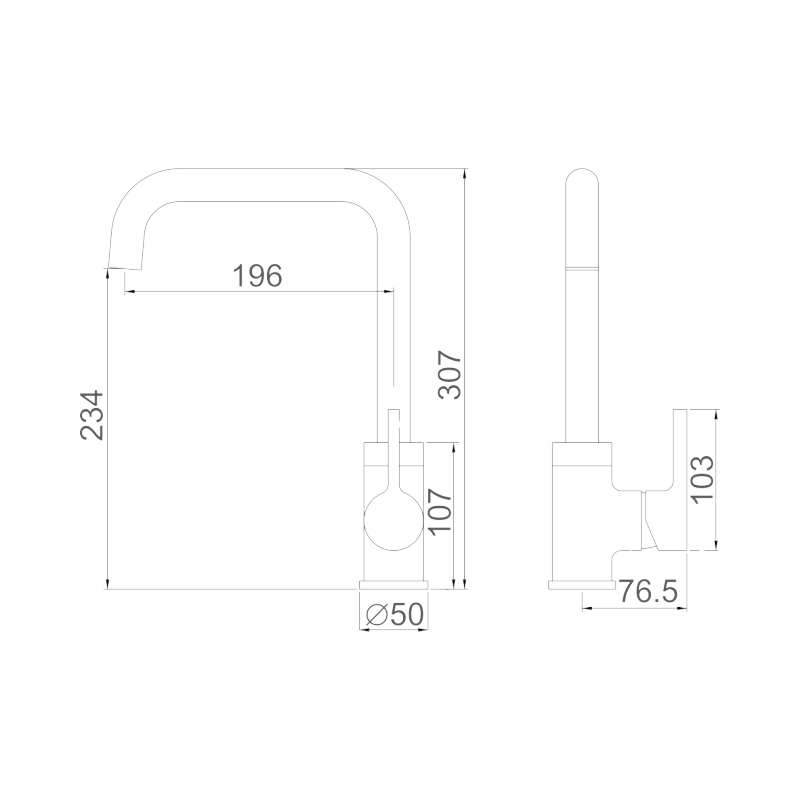 GRIFO MONOMANDO FREGADERO NEGRO M22105B P685