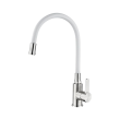 GRIFO MONOMANDO FREGADERO FLEXIBLE INOX 304-BLANCO M22119-3