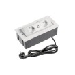 ENCHUFE P/MUEBLES EMPOTRADO RECTANGULAR BLANCO SOFT AE-PBSUC2GS-10 GTV
