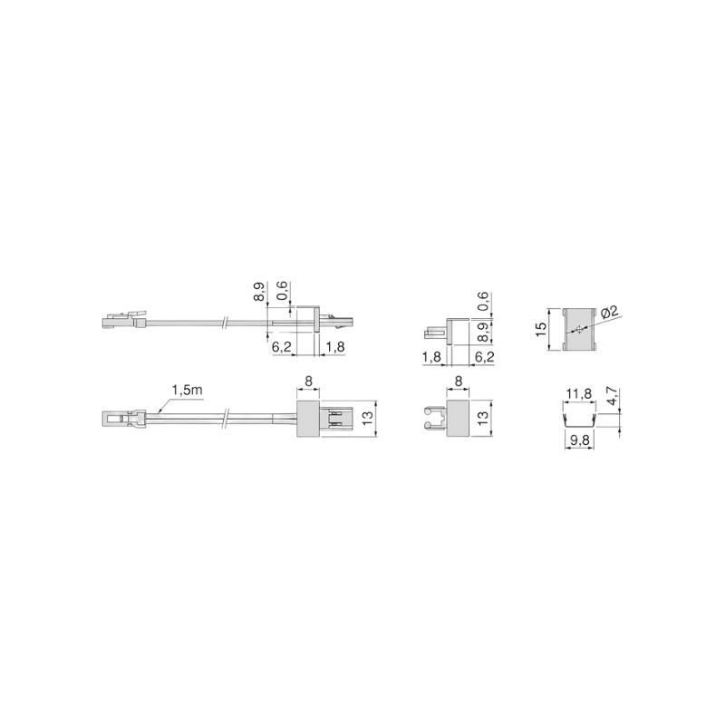 CABLE LED PYXIS 24V. NEGRO 5225417 EMUCA