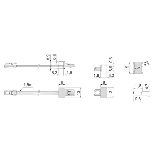 CABLE LED PYXIS 24V. PLATA MATE 5225421 EMUCA 2
