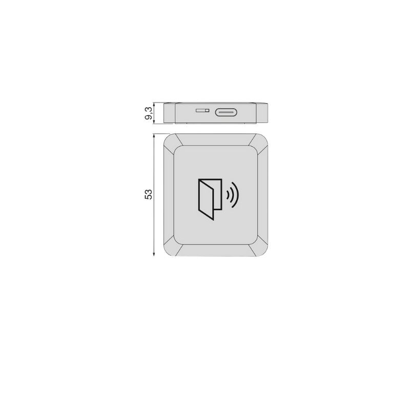 INTERRUPTOR/EMISOR PYXIS C/SENSOR LED P/PUERTA 12V/24V 5157517 EMUCA