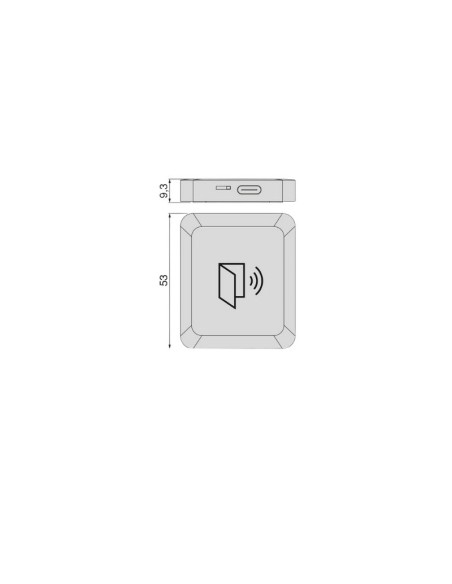 INTERRUPTOR/EMISOR PYXIS C/SENSOR LED P/PUERTA 12V/24V 5157517 EMUCA