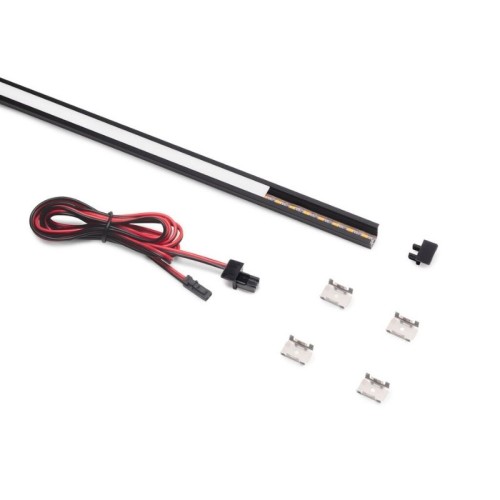 PERFIL LED EMBUTIR C/LED 24V. PYXIS B/CALIDO 2700K NEGRO 23W. 2,90MT 5225367 EMUCA