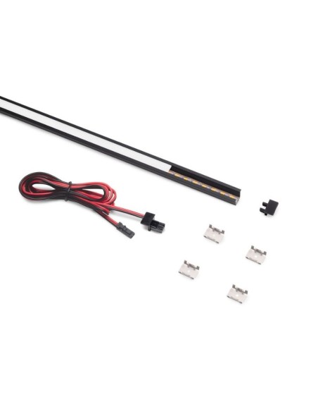 PERFIL LED EMBUTIR C/LED 24V. PYXIS B/CALIDO 2700K NEGRO 23W. 2,90MT 5225367 EMUCA