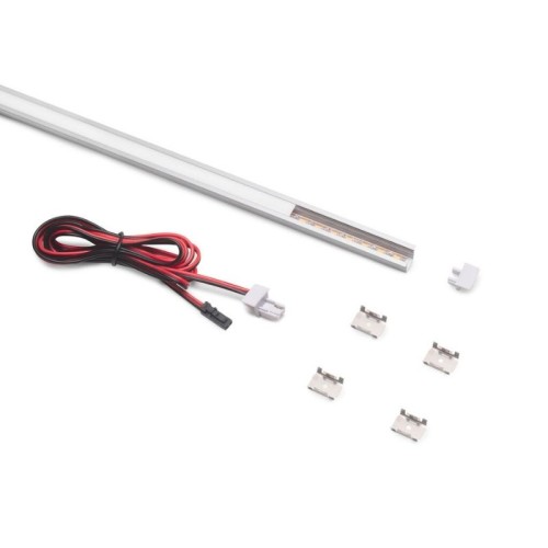 PERFIL LED EMBUTIR C/LED 24V. PYXIS B/CALIDO 2700K PLATA MATE 23W 2,90MT 5225362 EMUCA