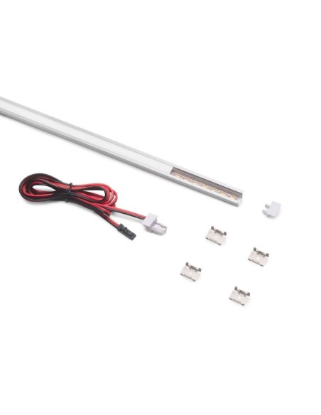 PERFIL LED EMBUTIR C/LED 24V. PYXIS B/NATURAL 4000K PLATA MATE 23W 2,90MT 23W. 5225162 EMUCA