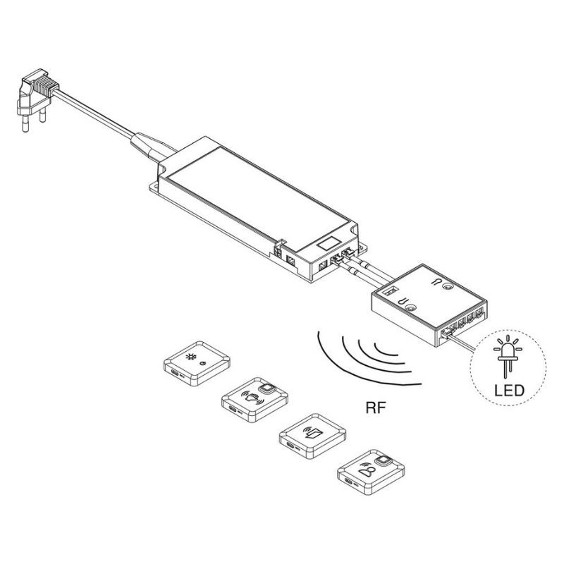 RECEPTOR WIFI RF PYXIS 12V(60W)/24V(120W) 5153720 GOOGLE ALEXA 5153720 EMUCA