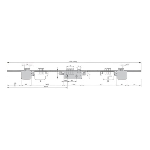 CERRADURA SEGURIDAD NIQUELADA 3 PUNTOS REF.8922-80 YL6-70 M3 C/LARGO 45 F/AN.YALE AZBE 2