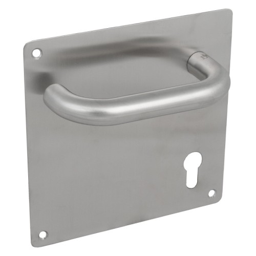 J.MANILLAS C/PLACA CUADRADA INOX U CURVA 170X170 C/BOCALLAVE 70MM 5006 DiMani