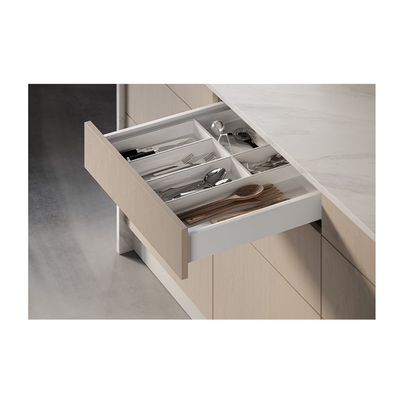 KIT CAJON PUSH AXISPRO H84 FONDO 400 MM. BLANCO PB-AXISPRO-P2O-KPL400A1 GTV