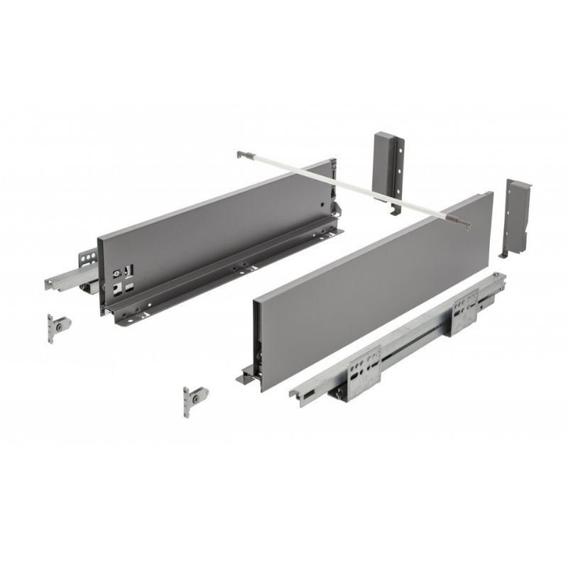 KIT CAJON PUSH AXISPRO H116 FONDO 350 MM. ANTRACITA PB-AXISPRO-P2O-KPL350B  GTV