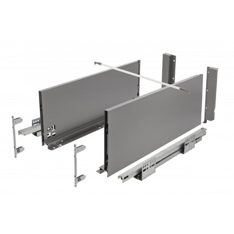 KIT CAJON PUSH AXISPRO H199 FONDO 350 MM. ANTRACITA PB-AXISPRO-P2O-KPL350D GTV