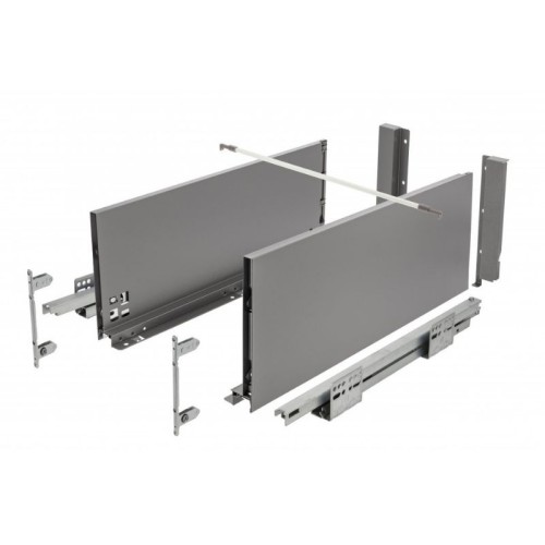 KIT CAJON PUSH AXISPRO H199 FONDO 500 MM. ANTRACITA PB-AXISPRO-P2O-KPL500D GTV