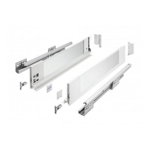 KIT CAJON AXISPRO-CRISTAL H84 FONDO 500MM. BLANCO PB-AXISPRO-GLASS-KPL500A1 GTV