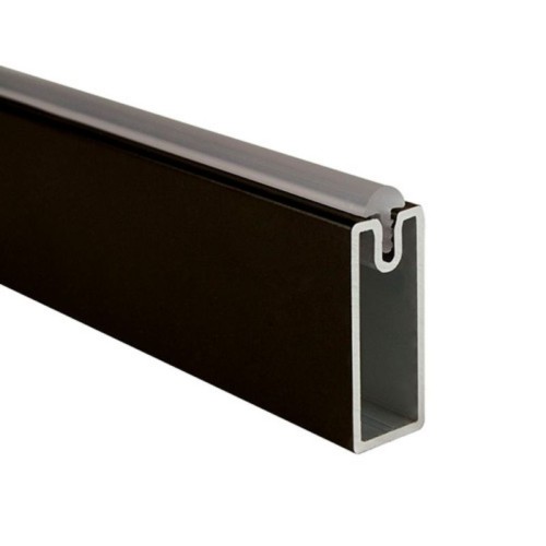 TUBO RECTANGULAR 30X12 C/GOMA 3M NEGRO 5530300 P619