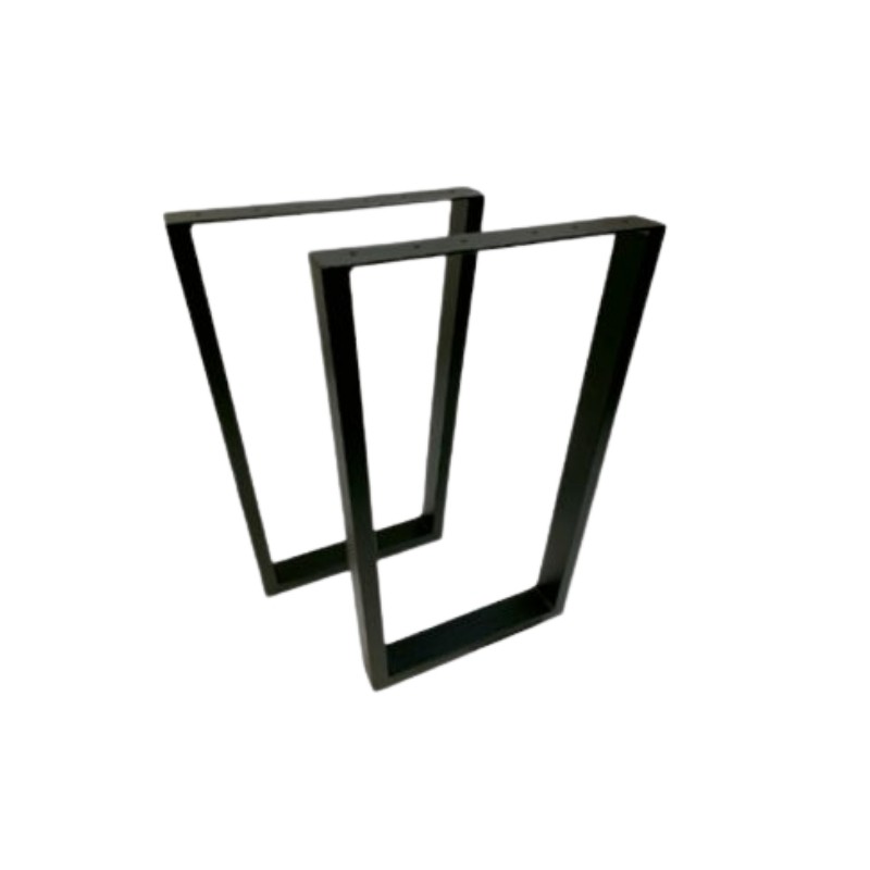 PATA DE MESA INDUSTRIAL TRAPECIO NEGRA MATE 710-780 A-253 HJM
