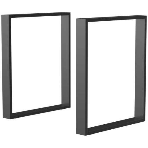 PATA DE MESA INDUSTRIAL CUADRADA NEGRA MATE 710-780 A-245 HJM