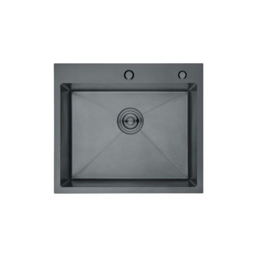 FREGADERO SOBRE ENCIMERA CUADRADO 550X450MM. (50-35) NEGRO M85545B P685