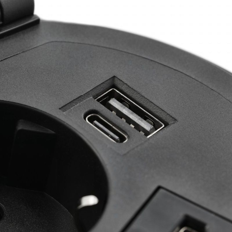 ENCHUFE P/MUEBLE EMPOTRADO CHARGER PLUS NEGRO AE-BPW1SACP-20 GTV