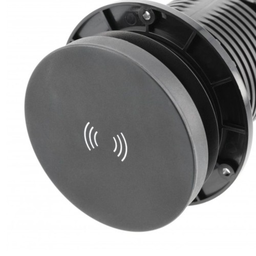 ENCHUFE P/MUEBLE EMPOTRADO VERTIKAL CAMINO D.80MM C/INDUCCION NEGRO AE-BPW2SCAM-20 GTV 2