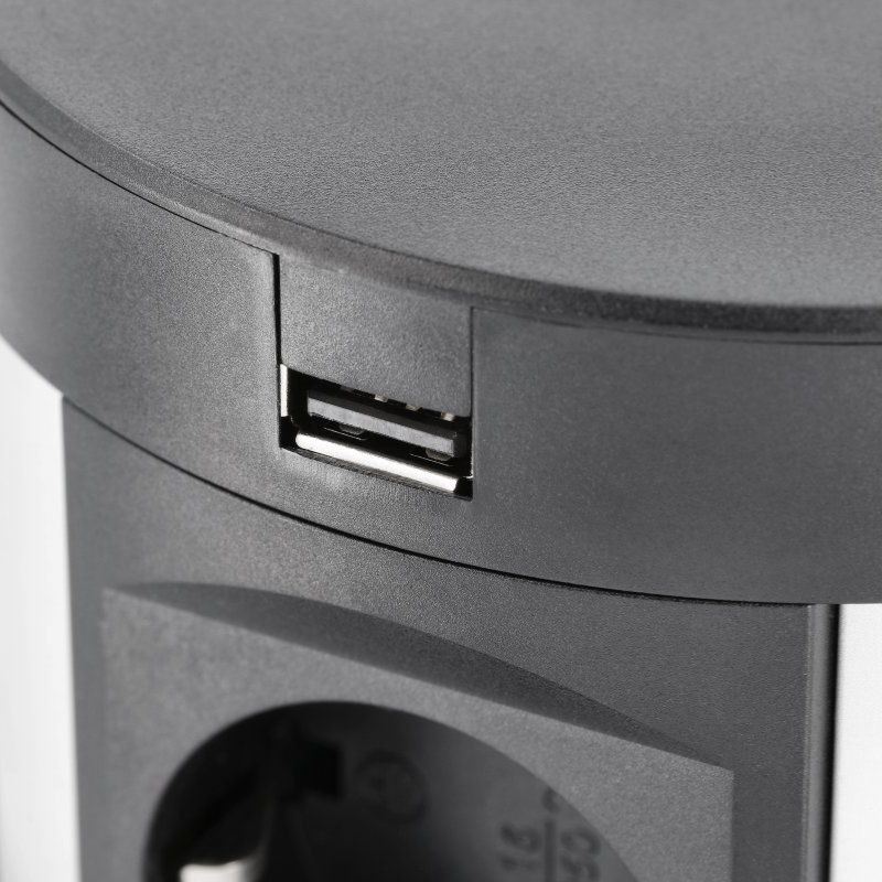 ENCHUFE P/MUEBLE EMPOTRADO CONFORT PLUS NEGRO AE-BPW4S120P-20 GTV