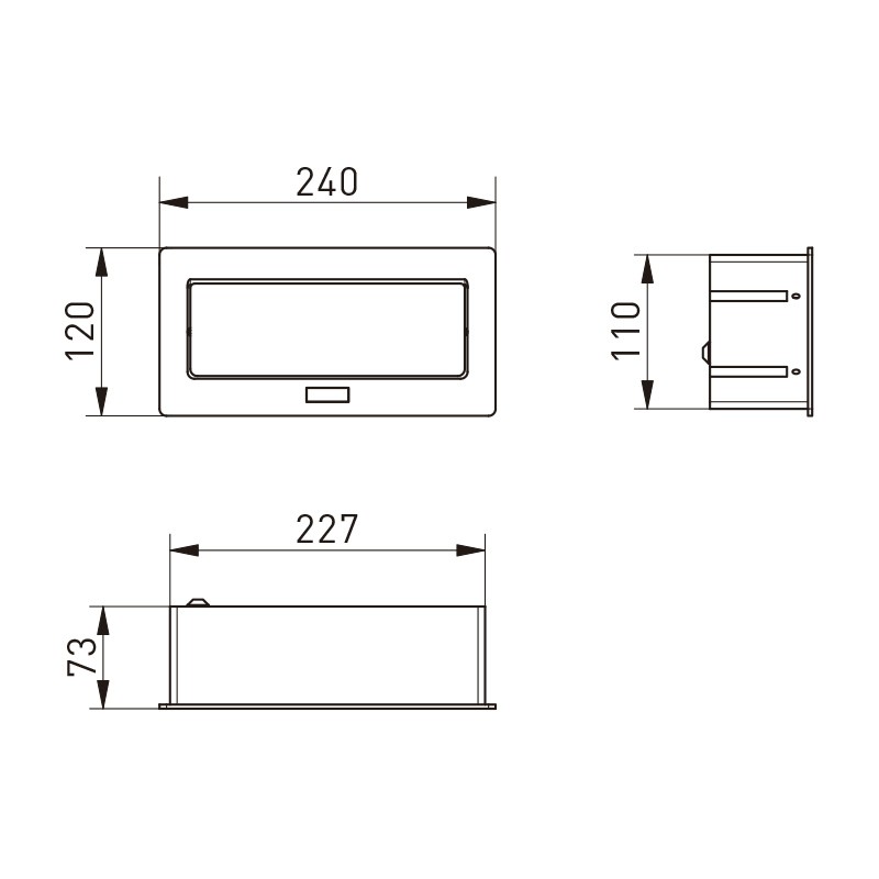 ENCHUFE P/MUEBLES EMPOTRADO RECTANGULAR BLANCO SOFT AE-PBSUC2GS-10 GTV